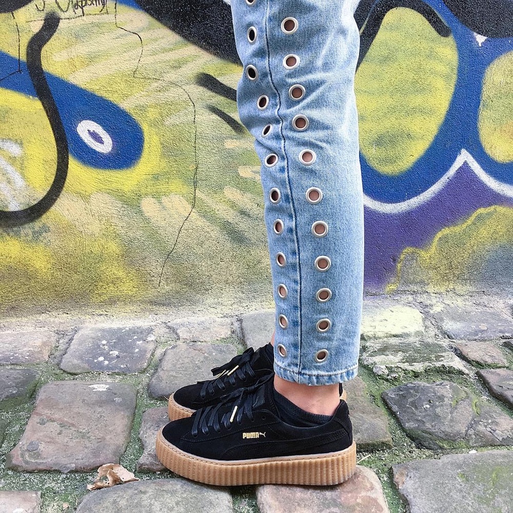 Fenty x Puma by Rihanna Black Suede Creepers